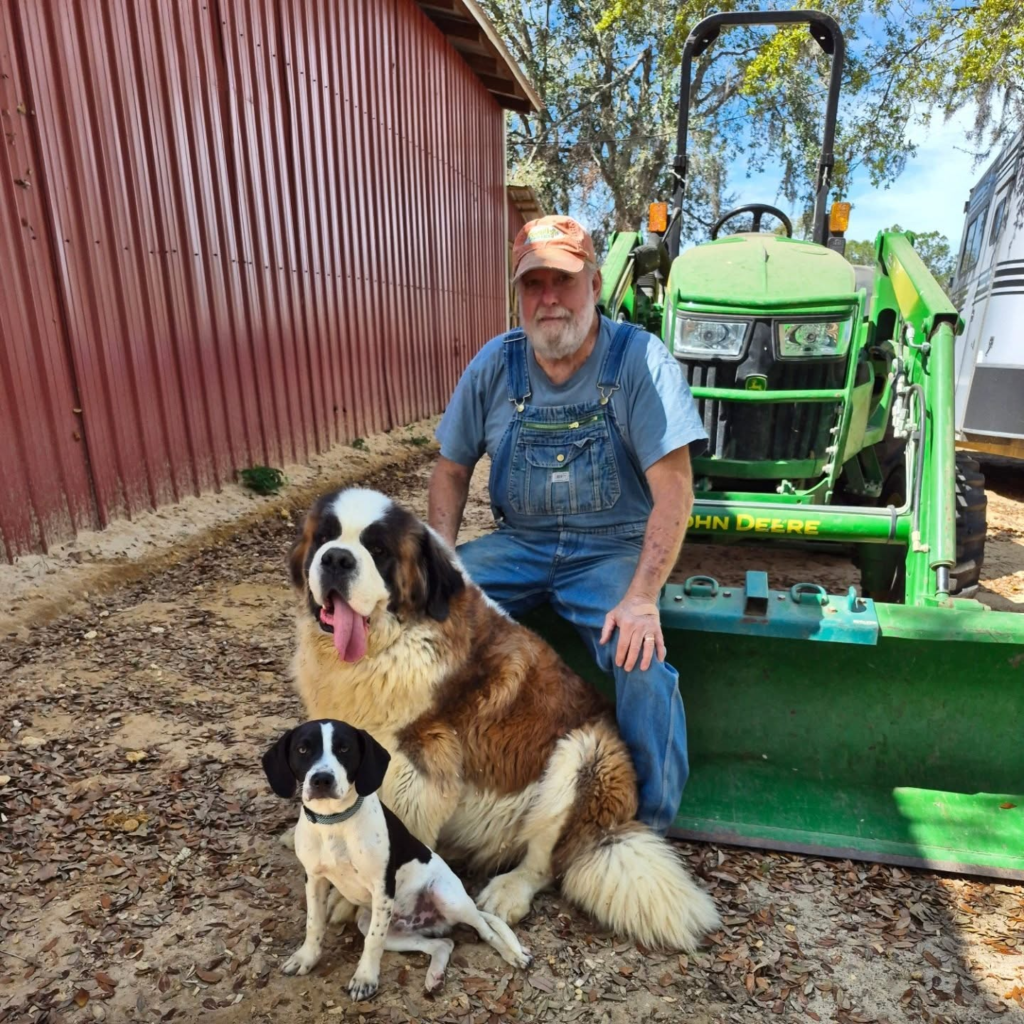 Rusty, the owner of Bozemand Stables, with his 2 trusted stable hands.